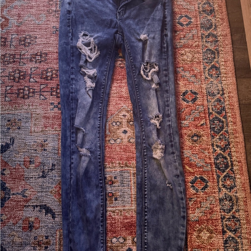 Mudd Low Rise Skinny Jeans in Dark Blue